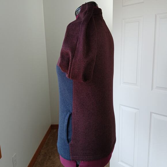 Sonoma The Supersoft Sweater Fleece S colorblock sweatshirt quarter snap pockets - Picture 16 of 16